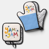 Yam Yam Black Country Schort Ovenwant & Pannenlap Set (Voorkant / Achterkant)