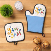 Yam Yam Black Country Schort Ovenwant & Pannenlap Set (Top down)