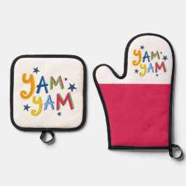 Yam Yam Black Country Schort Ovenwant & Pannenlap Set