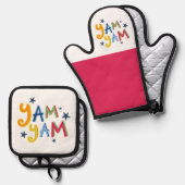 Yam Yam Black Country Schort Ovenwant & Pannenlap Set (Voorkant / Achterkant)