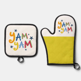 Yam Yam Black Country Schort Ovenwant & Pannenlap Set