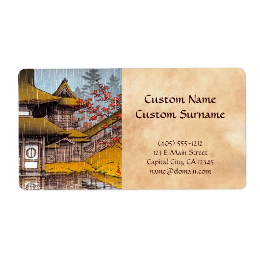 Yama Temple Sendai Hasu Kawase meesterwerk Etiket (Voorkant)