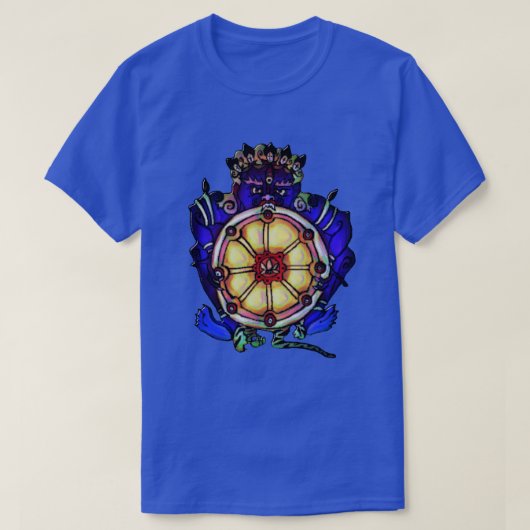 Yama & Wheel God van de Dood Indiaan T-shirt (Design voorkant)