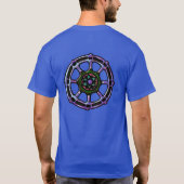 Yama & Wheel God van de Dood Indiaan T-shirt (Achterkant)