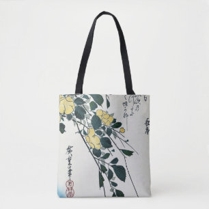 Yamabuki en kikker, Hiroshige, Ukiyo-e Tote Bag