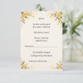 Yamabuki Wedding RSVP Card (Staand voorkant)