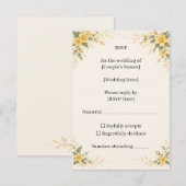 Yamabuki Wedding RSVP Card (Voorkant / Achterkant)