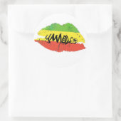 Yamadeo Kiss witte STICKER (Tas)