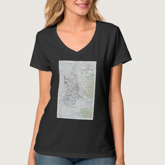 Yamagata Japan Map 1945 T-shirt (Voorkant)