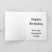 Yamaguchi Monogram Verjaardag Kaart (Binnen)
