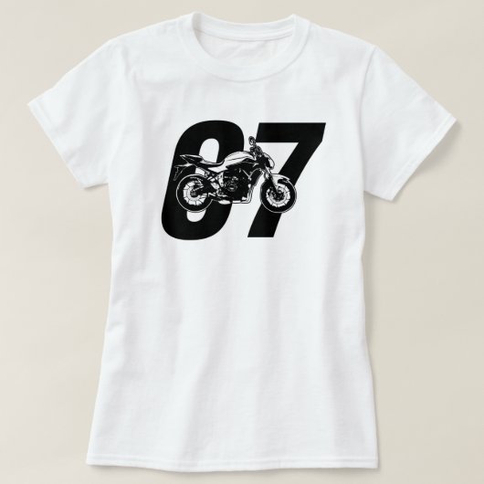 Yamaha MT-07 FZ-07 motorfiets MT07 FZ07 T-shirt (Design voorkant)