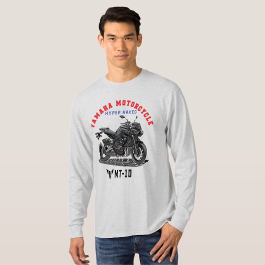 YAMAHA MT-10 Custom Designer Kleding T-shirt (Voorkant volledig)
