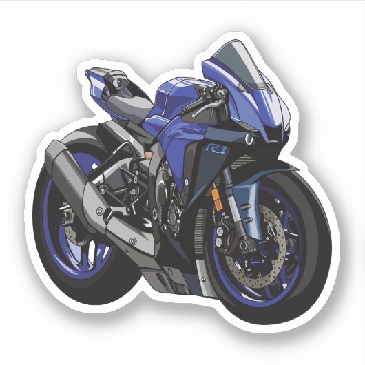Yamaha R1 cute style Sticker (Voorkant)