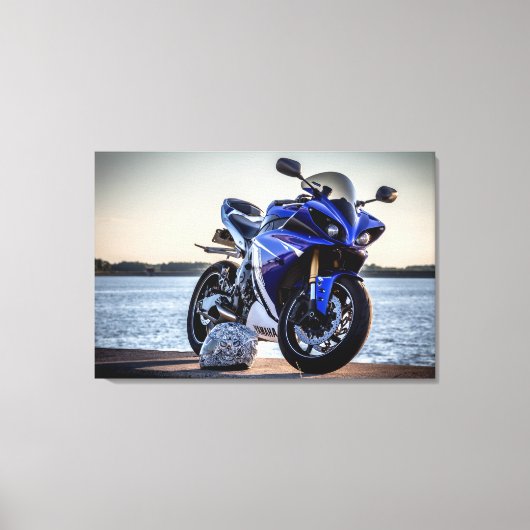 Yamaha R1 Motorcycle Wrapped Canvas (Voorkant)