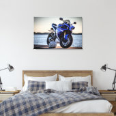 Yamaha R1 Motorcycle Wrapped Canvas (Insitu (Slaapkamer))