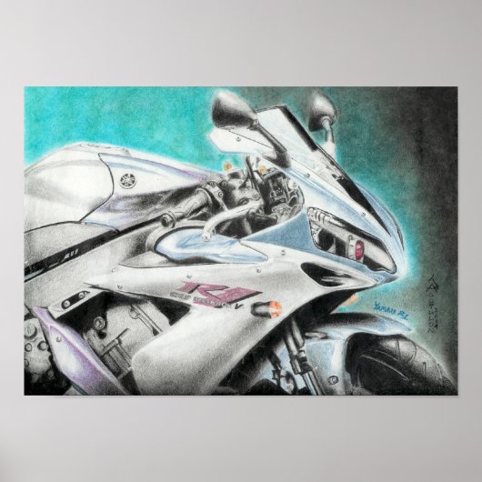 Yamaha R1 Poster (Voorkant)