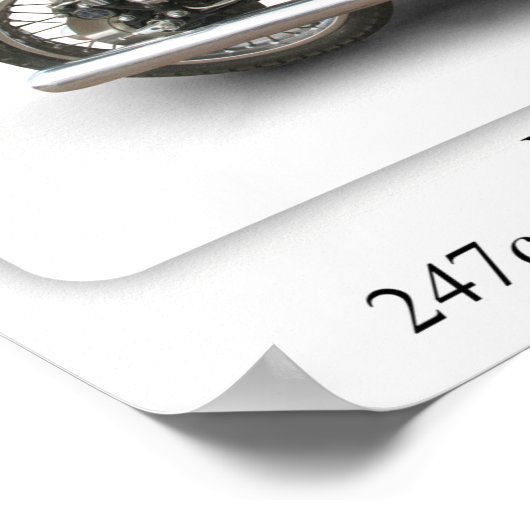 Yamaha RD250-motorfiets - A3 Afdrukformaat Poster (Hoek)