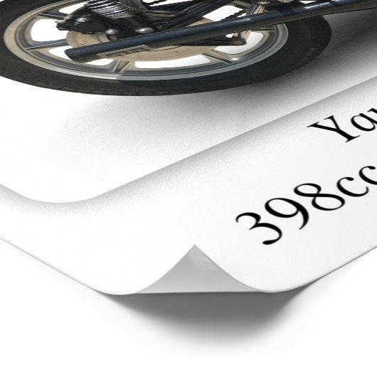 Yamaha RD400-motorfiets - A3 Afdrukformaat Poster (Hoek)