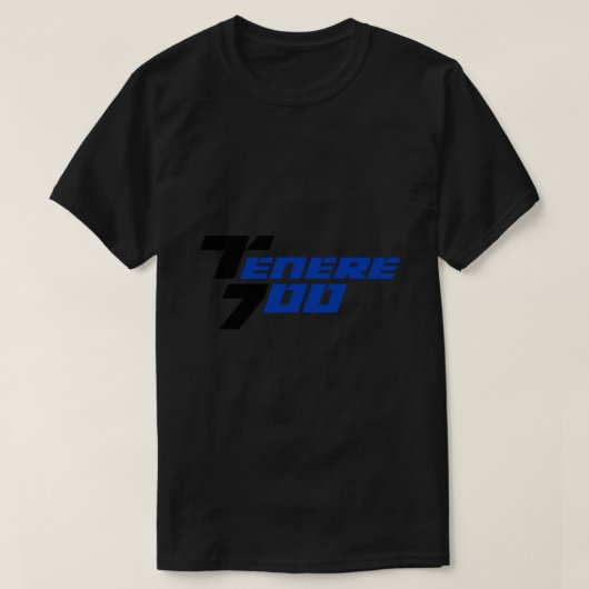 Yamaha Tenere 700 Logo Black-Blue Classic T-Shirt (Design voorkant)