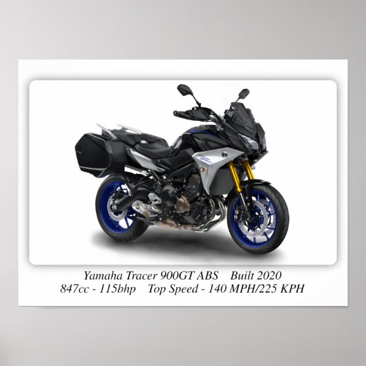 Yamaha Tracer 900 GT ABS-motor - A3 Poster (Voorkant)