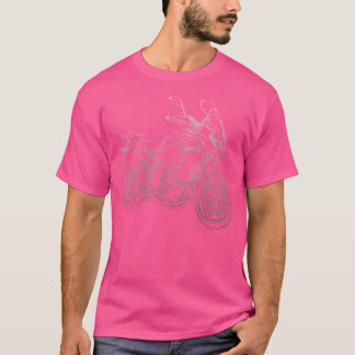 Yamaha Tracer 900 Pencil Silhouette Motorfiets Tra T-shirt