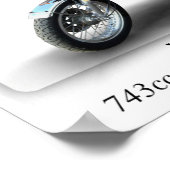 Yamaha TX750 1973-motorfiets - Afdrukformaat A3/A4 Poster (Hoek)