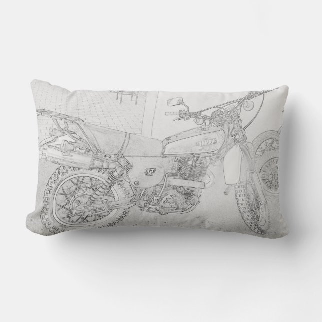 Yamaha XT500 Scrambler Motorcycle Bike Cushion Kussen (Voorkant)