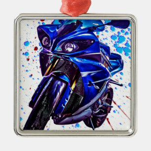Yamaha YZF R1 Art Print Metalen Ornament