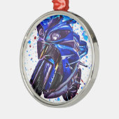 Yamaha YZF R1 Art Print Metalen Ornament (Links)