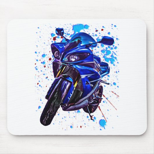 Yamaha YZF R1 Art Print Muismat (Voorkant)