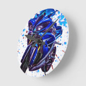 Yamaha YZF R1 Art Print Ronde Klok (Hoek)