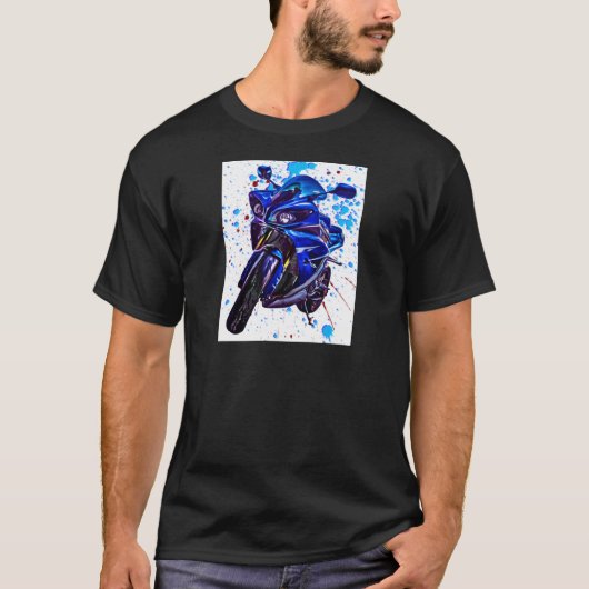 Yamaha YZF R1 Art Print T-shirt (Voorkant)