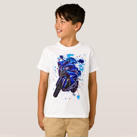 Yamaha YZF R1 Art Print T-shirt (Voorkant volledig)
