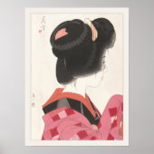 Yamakawa Shuho Rode Kraag Elegantie Japans Aziatis Poster (Voorkant)