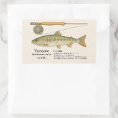 Yamame (Oncorhynchus masou) – Fish Illust Rechthoekige Sticker (Tas)