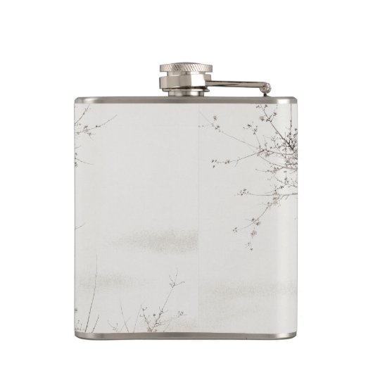 Yamamoto Baiitsu Winter Japans schilderen Heupfles (Achterkant)