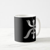 Yamamoto Crest Silver Chrome Koffiemok (Voorkant rechts)