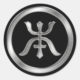 Yamamoto Crest Silver Chrome Ronde Sticker