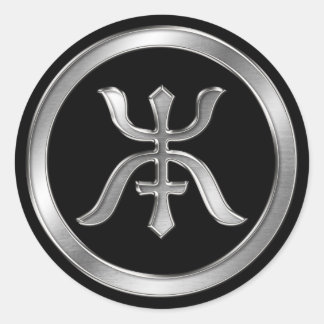 Yamamoto Crest Silver Chrome Ronde Sticker