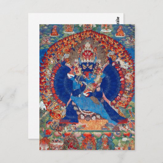 Yamantaka Vajrabhairava Tibetan Buddhist Deity Briefkaart (Voorkant / Achterkant)