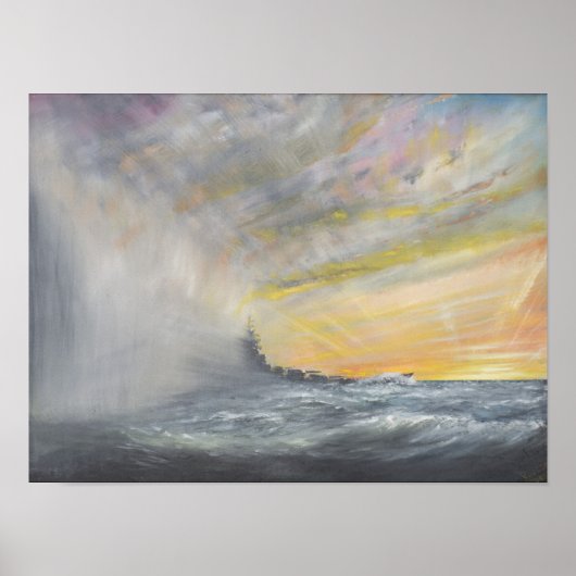 Yamato Emerges from Pacific Typhoon 1944 2010 Poster (Voorkant)