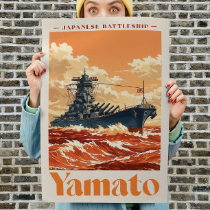 Yamato Japans Slagschip Vintage Maritieme Poster