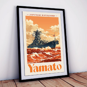 Yamato Japans Slagschip Vintage Maritieme Poster