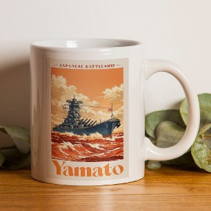 Yamato Japans Slagschip Vintage Maritieme Poster Koffiemok