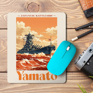 Yamato Japans Slagschip Vintage Maritieme Poster Muismat
