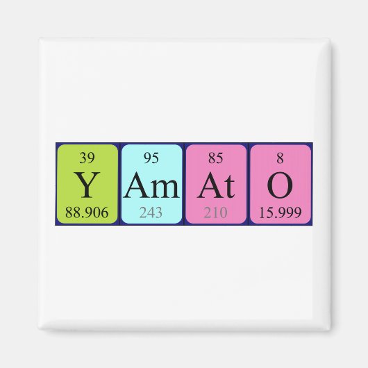 Yamato periodieke table name magnet (Voorkant)