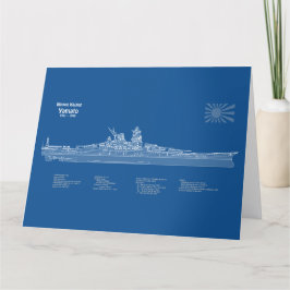 Yamato - Schip Blauwdruk Plannen ABD Bedankkaart