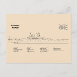 Yamato - Schip Blauwdruk Plannen SD Briefkaart