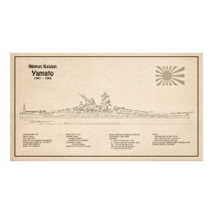 Yamato - Schip Blauwdruk Plannen SD Foto Afdruk