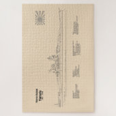 Yamato - Schip Blauwdruk Plannen SD Legpuzzel (Verticaal)
